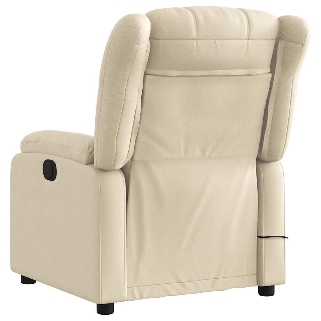 Massage Recliner Chair Cream Fabric Price