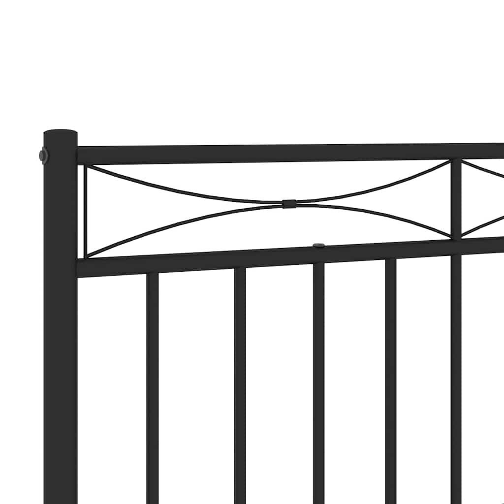 Metal Headboard Black 183 cm King Price