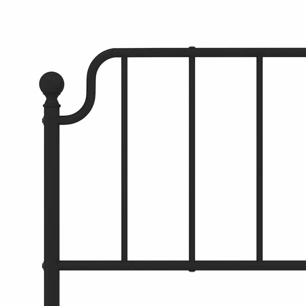 Metal Headboard Black 183 cm King Price