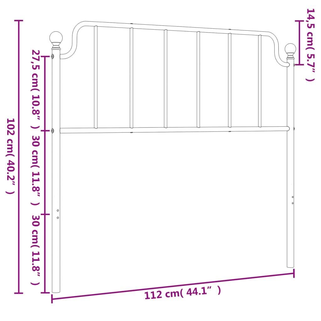 Metal Headboard White 107 cm King Single Price