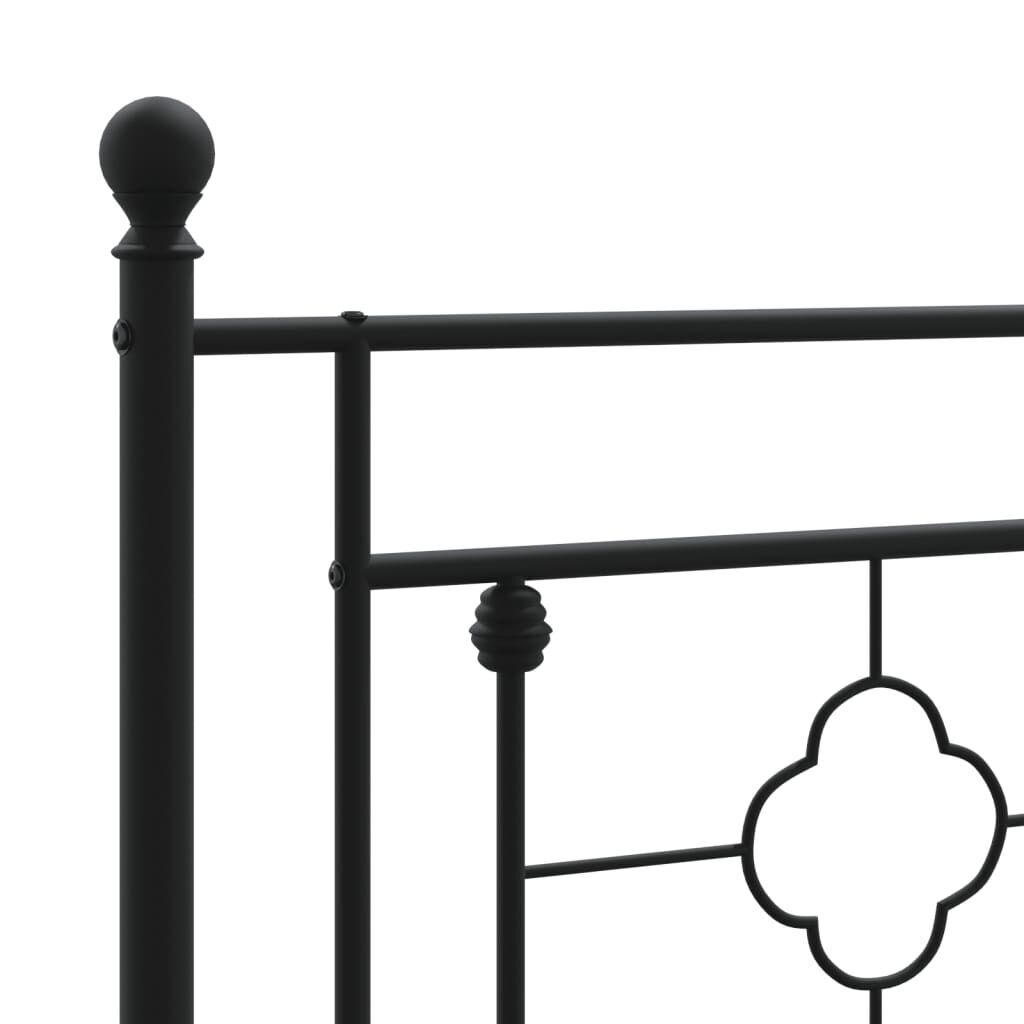 Metal Headboard Black 137 cm Double Price