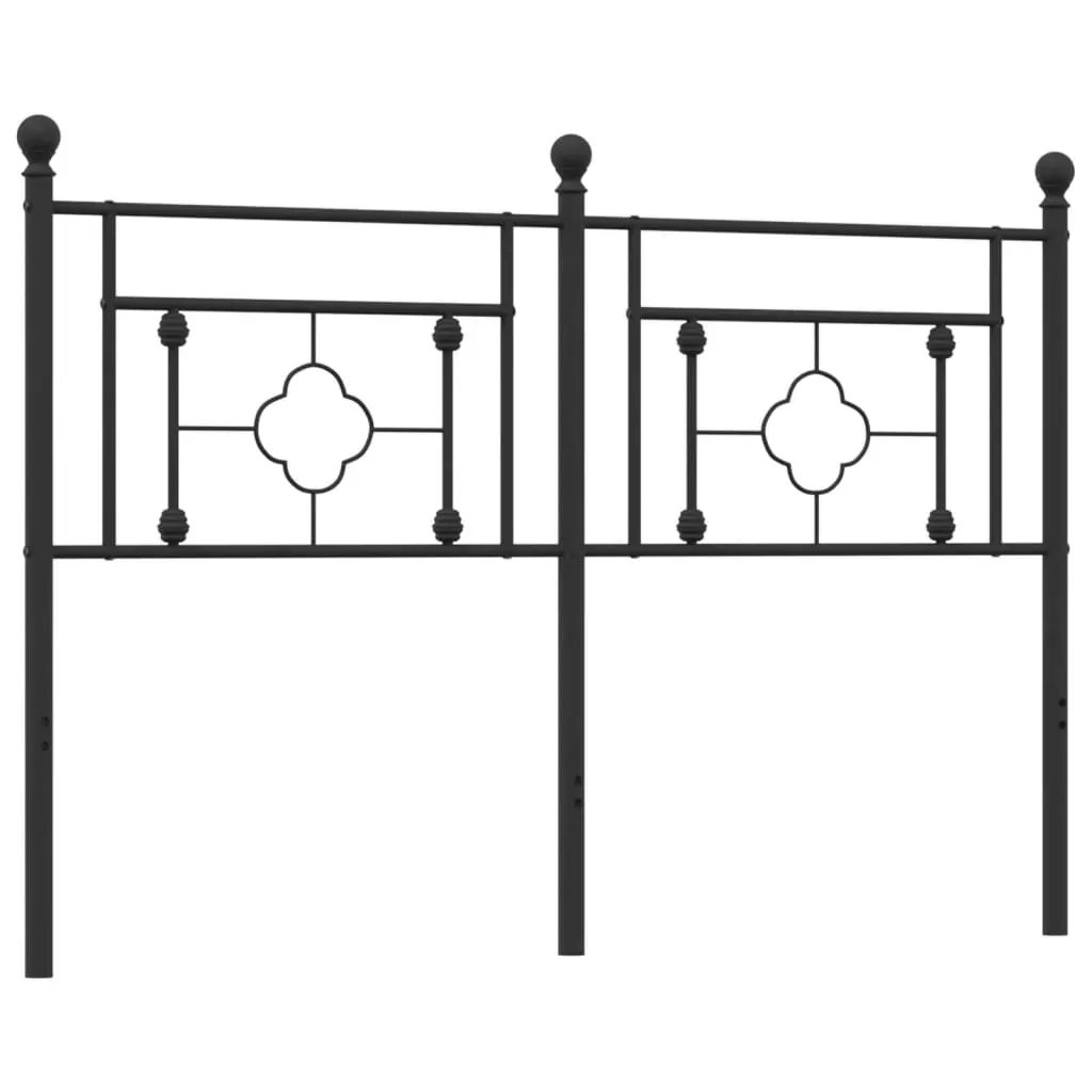 Metal Headboard Black 137 cm Double Price