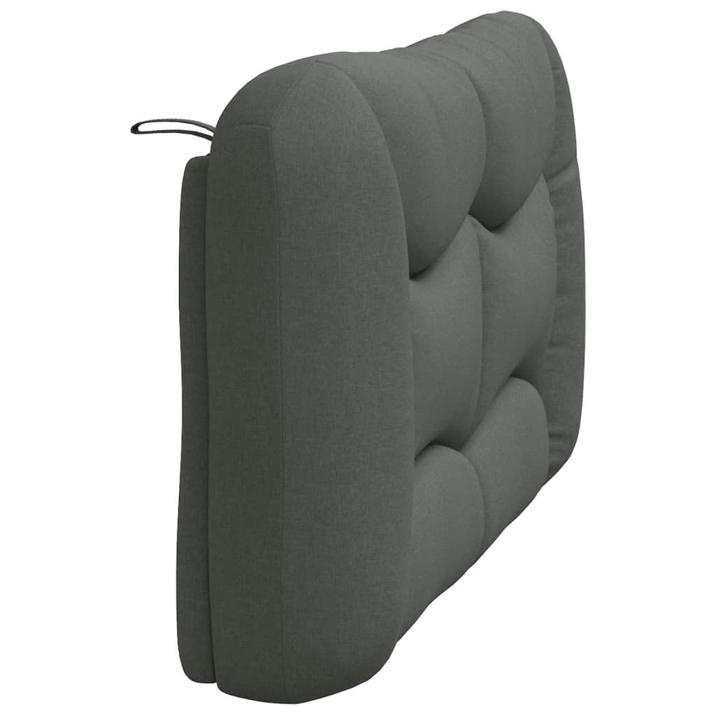 Headboard Cushion Dark Grey 137 cm Double Fabric Price