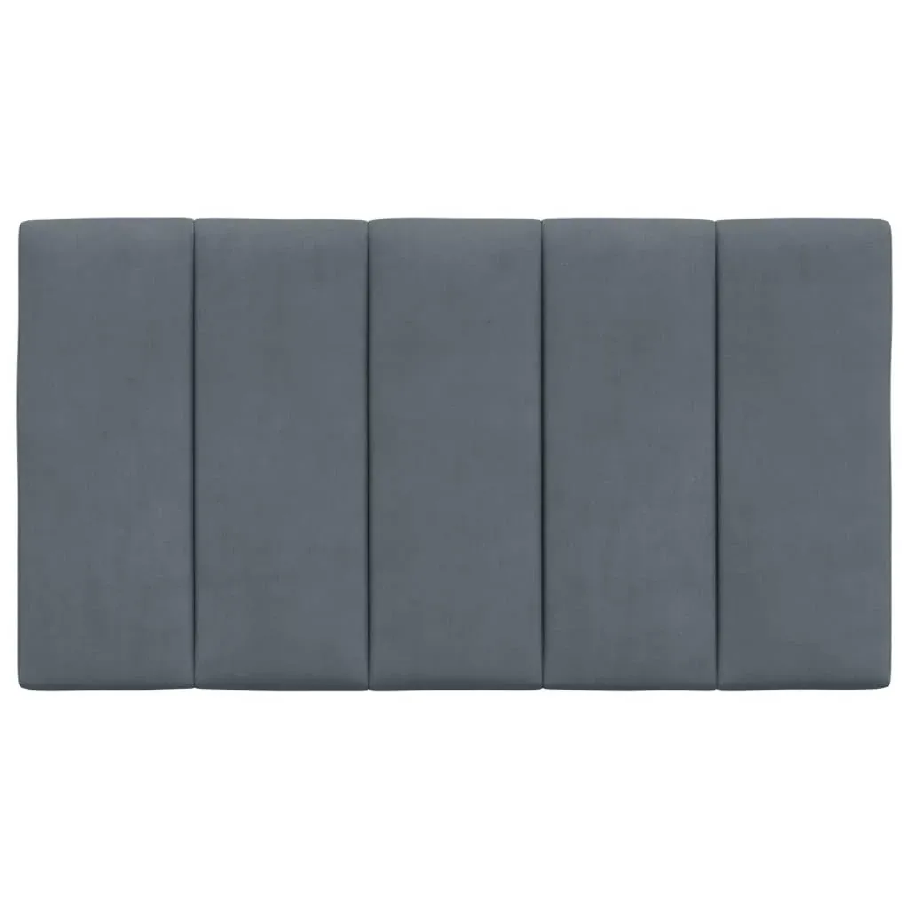 Headboard Cushion "Hanko" Dark Grey 90 cm Velvet Price