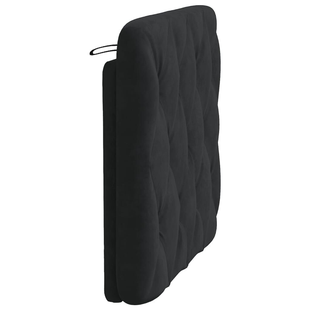 Headboard Cushion Black 90 cm Velvet Price