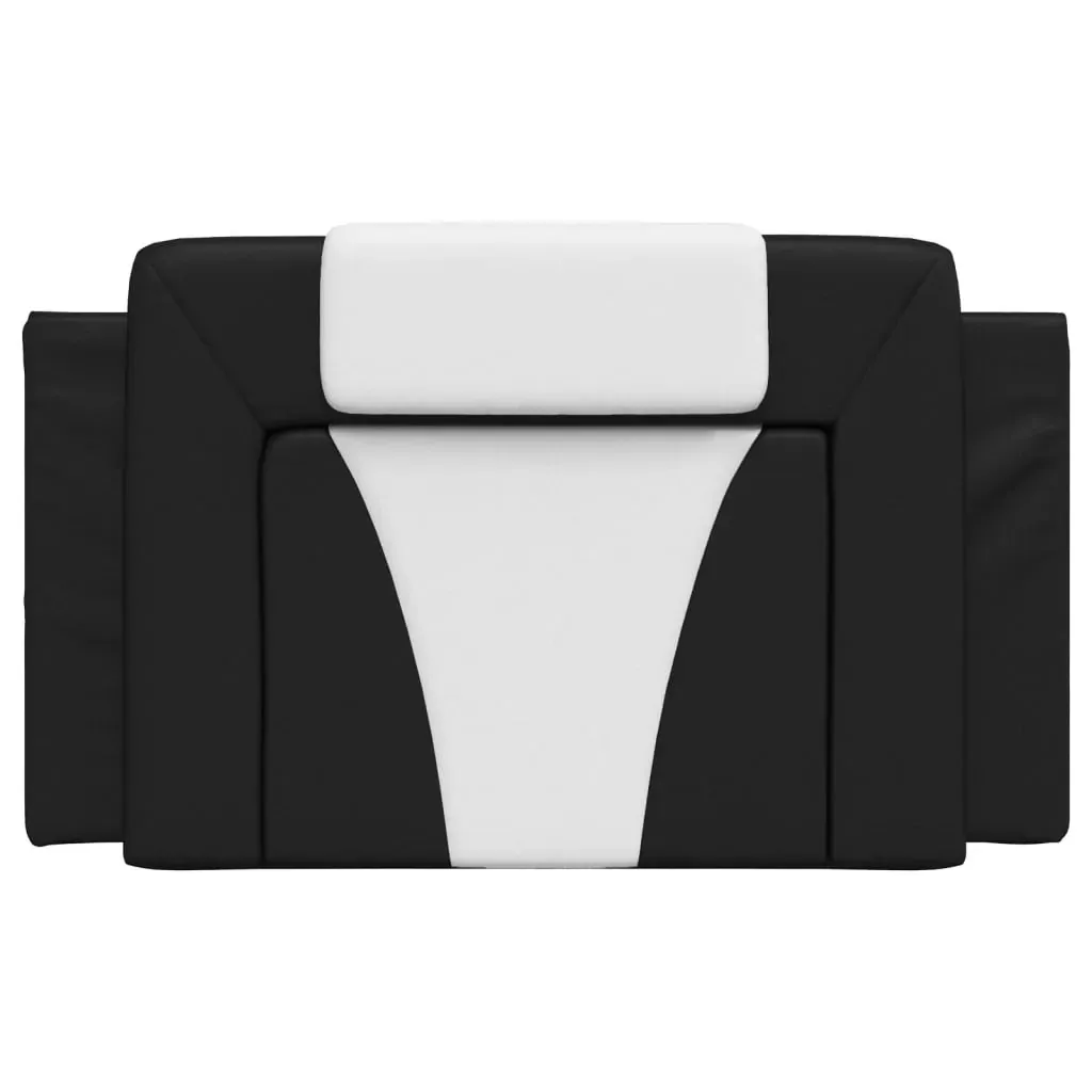 Headboard Cushion "Viana" Black and White 90 cm Faux Leather Price