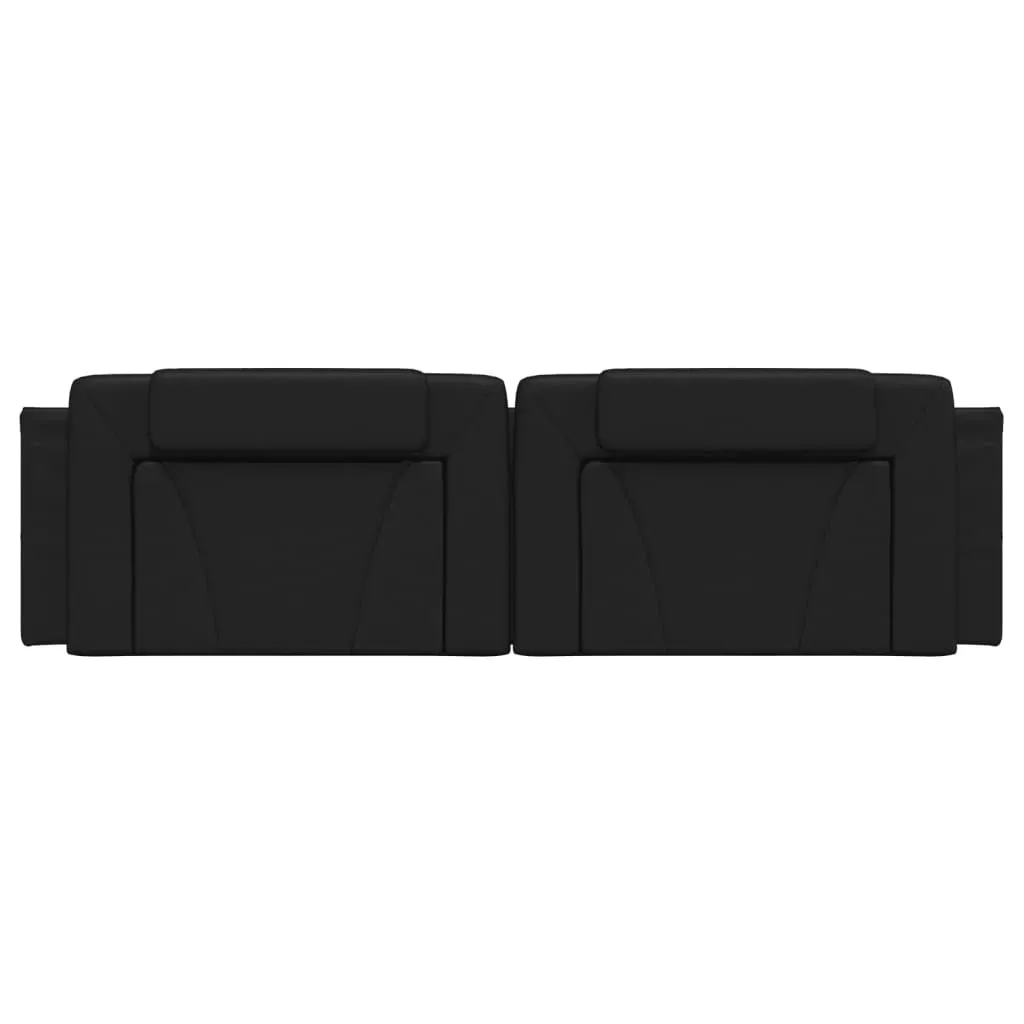 Headboard Cushion "Viana" Black 180 cm Faux Leather Price