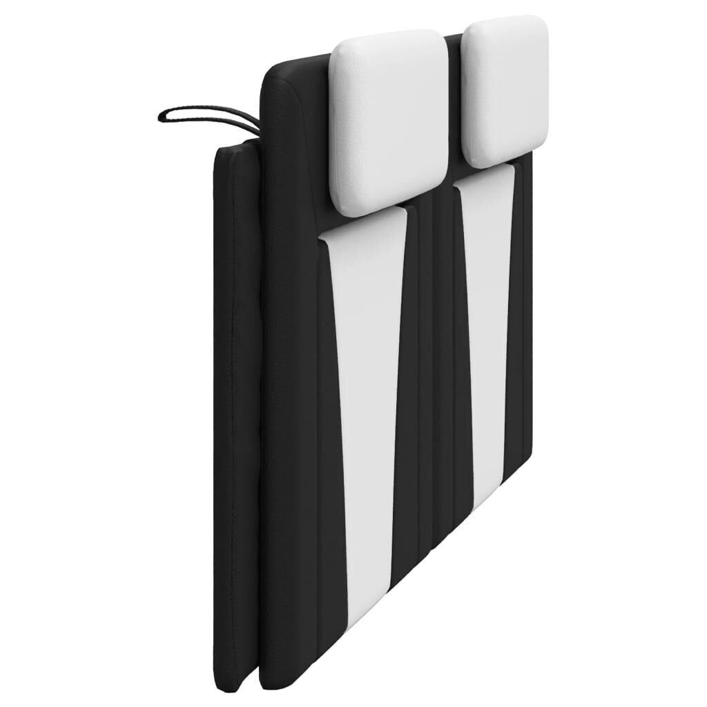 Headboard Cushion Black and White 180 cm Faux Leather Price