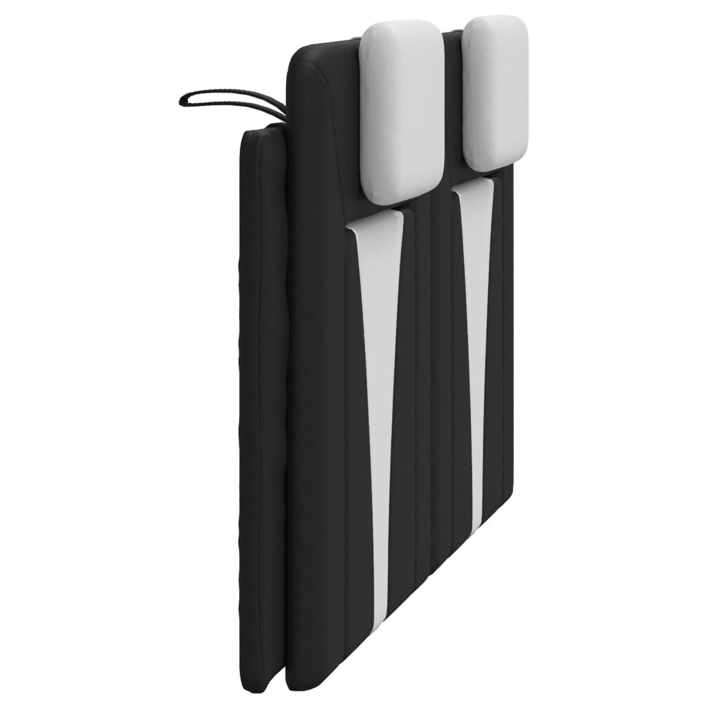 Headboard Cushion Black and White 152 cm Faux Leather Price