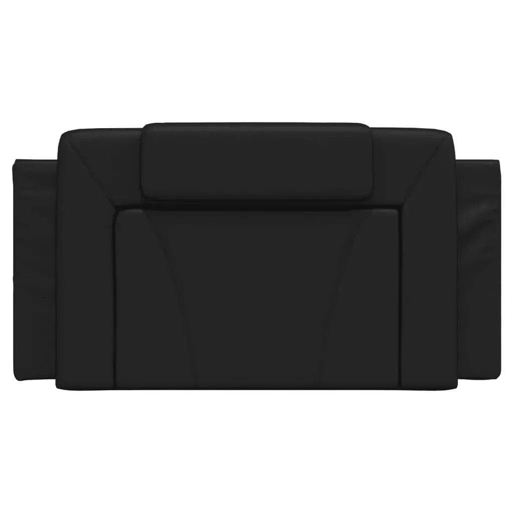 Headboard Cushion "Viana" Black 107 cm King Single Faux Leather Price