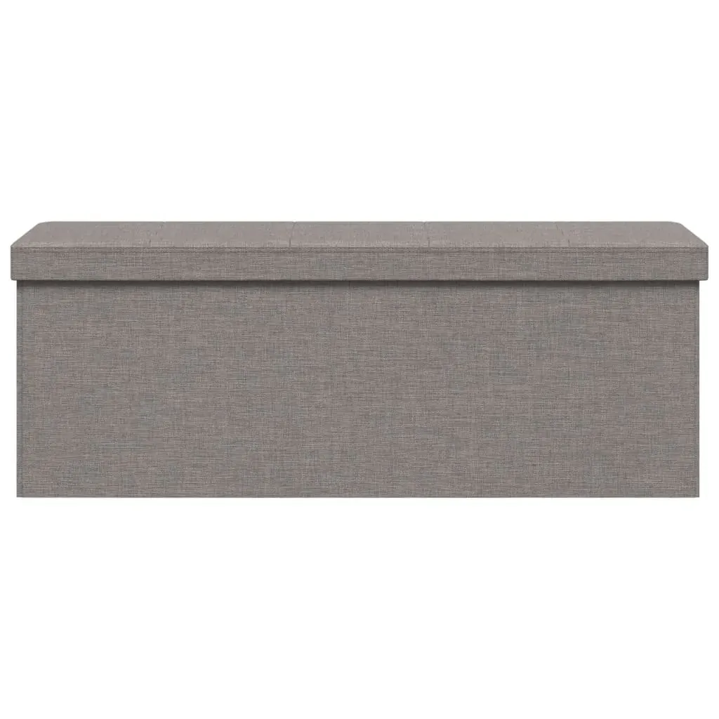 Storage Bench Foldable Light Grey Faux Linen Price
