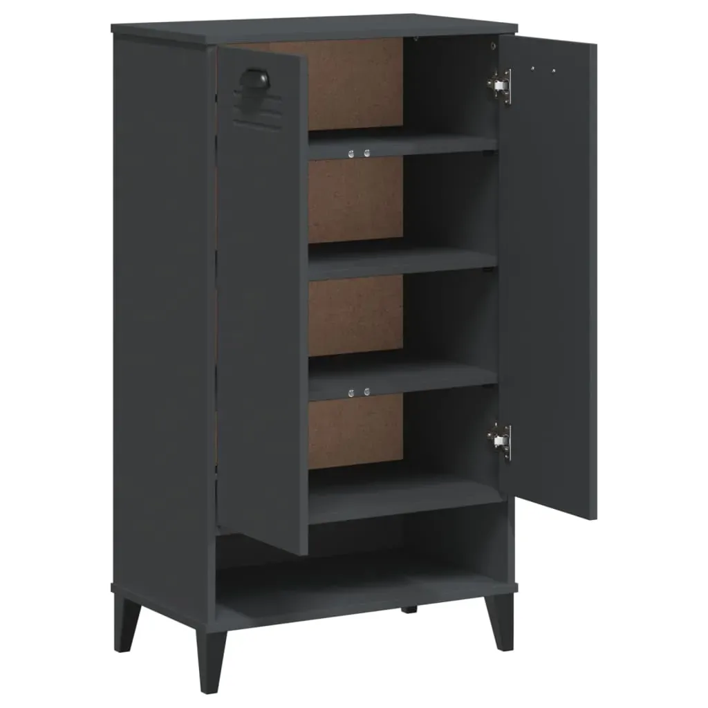 Shoe Cabinet VIKEN Anthracite Grey Engineered Wood Price