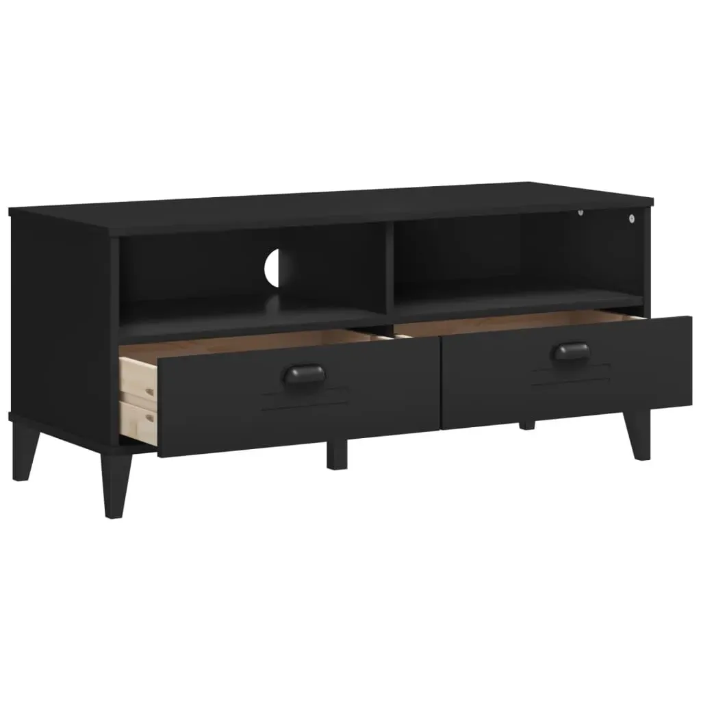 TV Cabinet VIKEN Black Engineered Wood Price