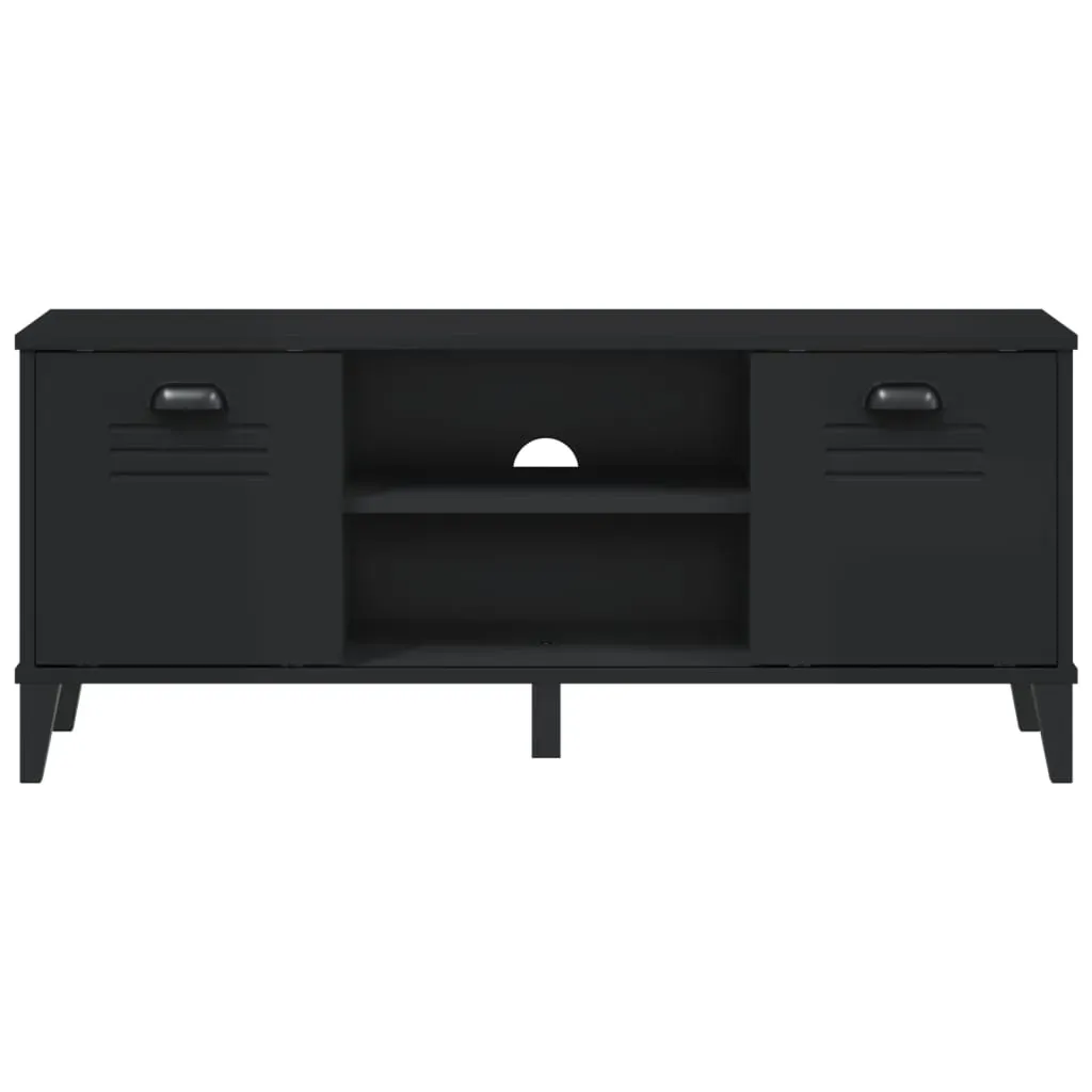 Shoe Bench VIKEN Black 106x35x45 cm Engineered Wood Price