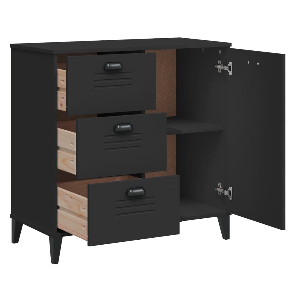 Sideboard VIKEN Black 80x40x80 cm Engineered Wood Price
