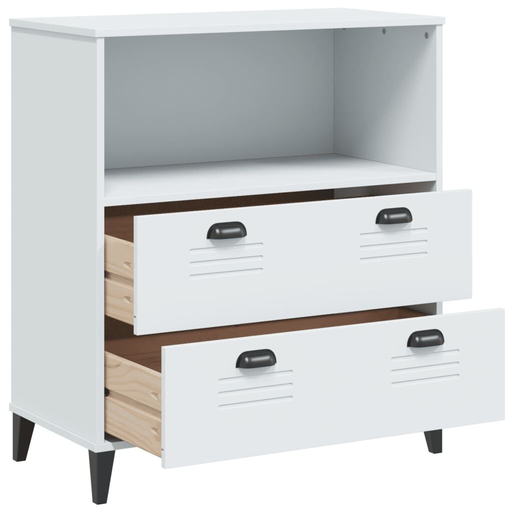Bookcase VIKEN White 80x40x90 cm Engineered Wood Price