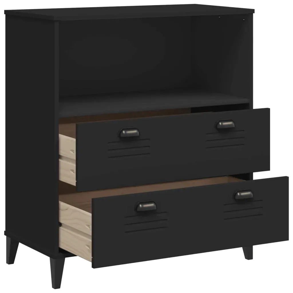 Bookcase VIKEN Black 80x40x90 cm Engineered Wood Price