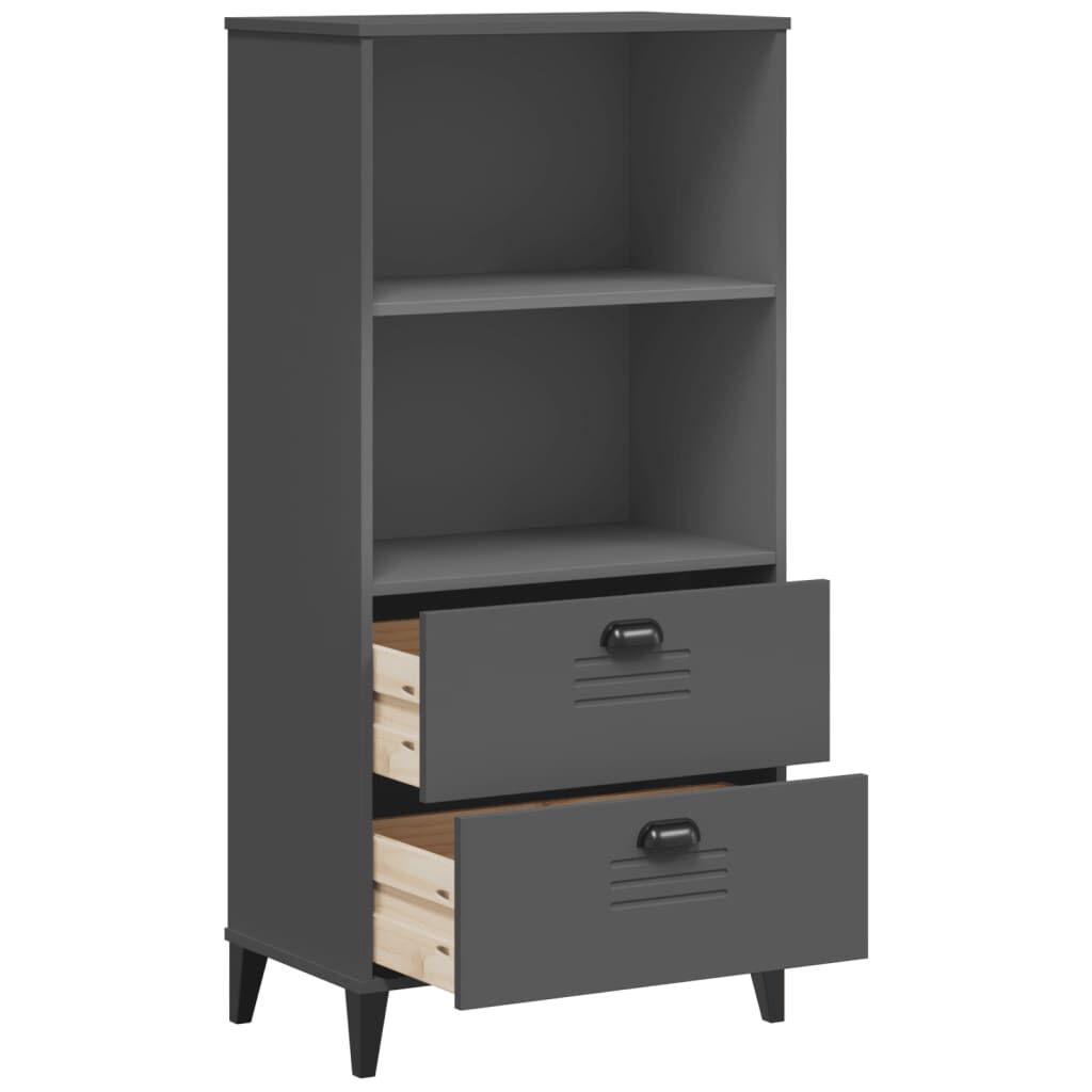 Bookcase VIKEN Anthracite Grey 60x35x123 cm Engineered Wood Price