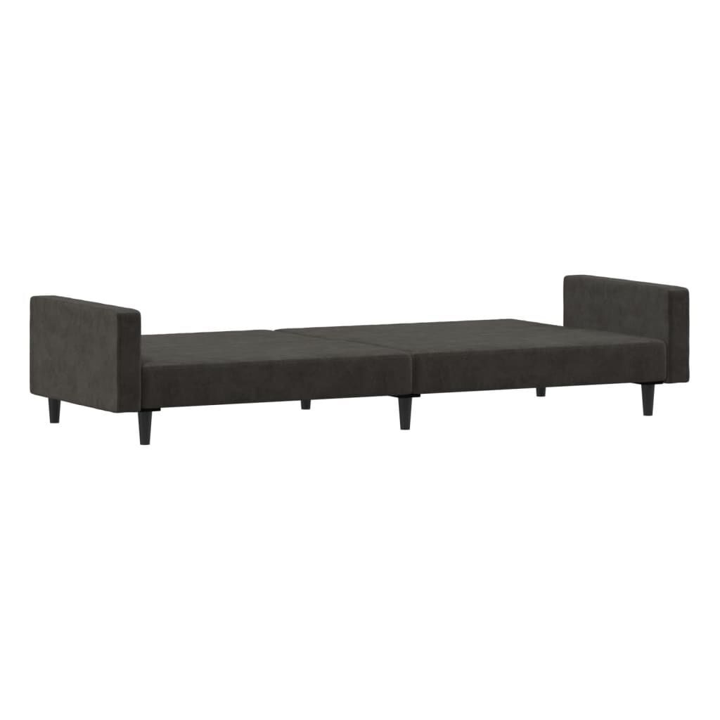 2-Seater Sofa Bed Dark Grey Velvet Price