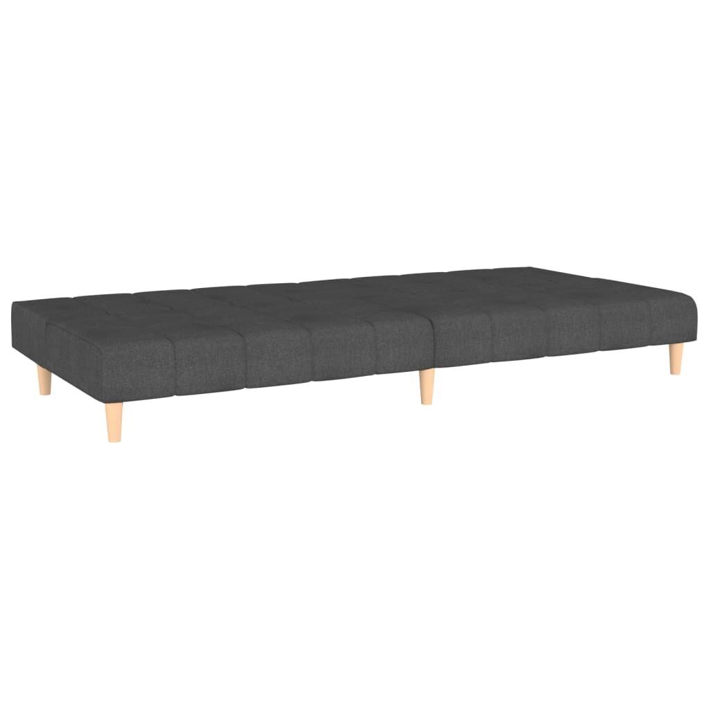 2-Seater Sofa Bed Dark Grey Fabric Price