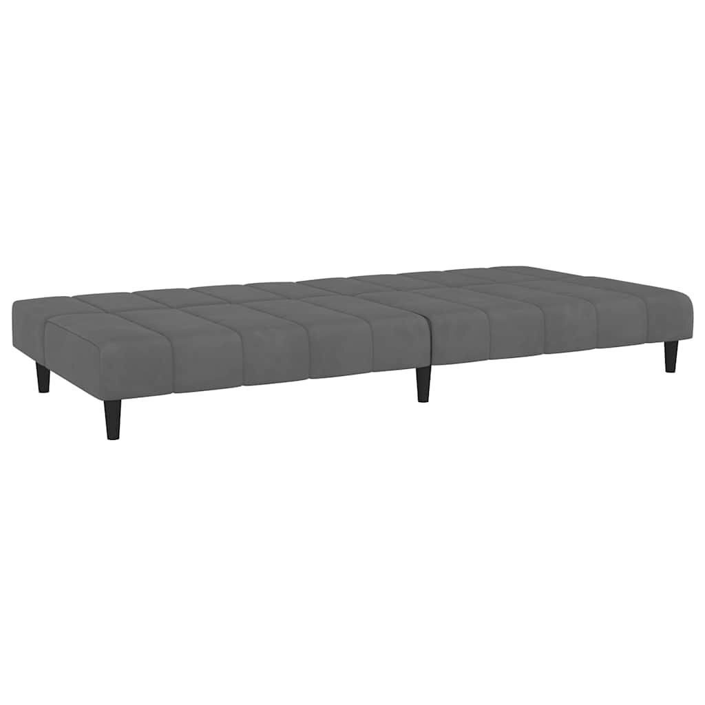 2-Seater Sofa Bed Dark Grey Velvet Price