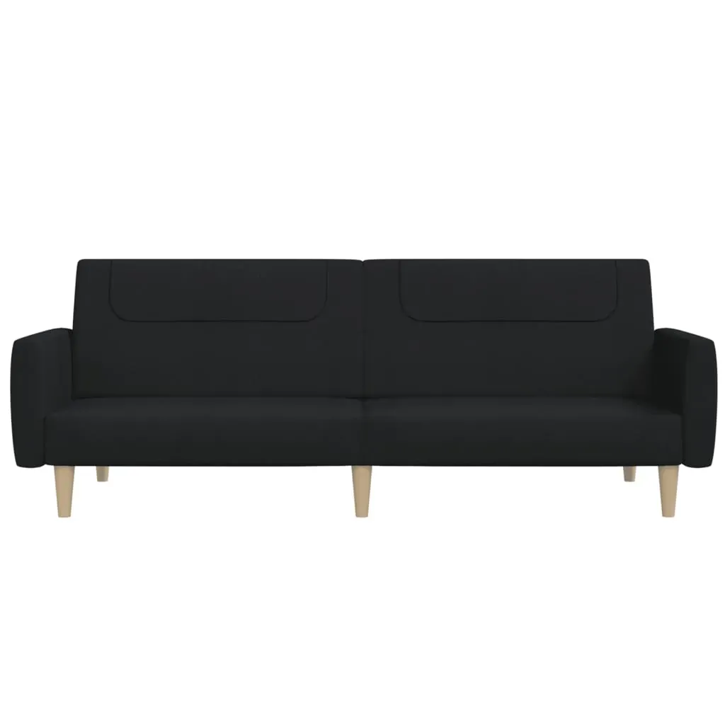 2-Seater Sofa Bed Black Fabric Price