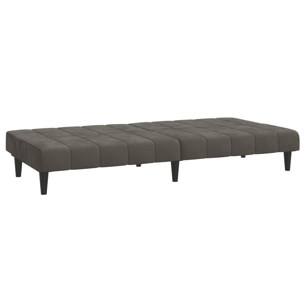 2-Seater Sofa Bed Dark Grey Velvet Price
