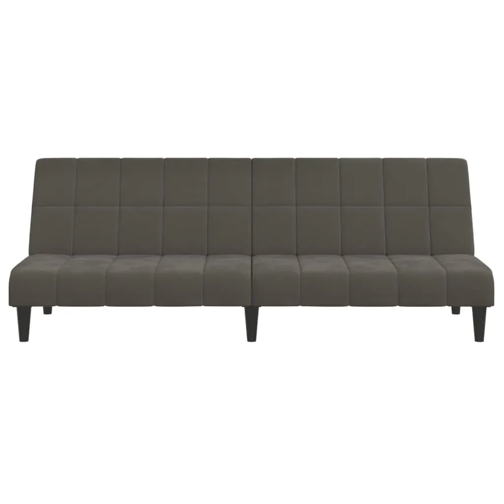 2-Seater Sofa Bed Dark Grey Velvet Price