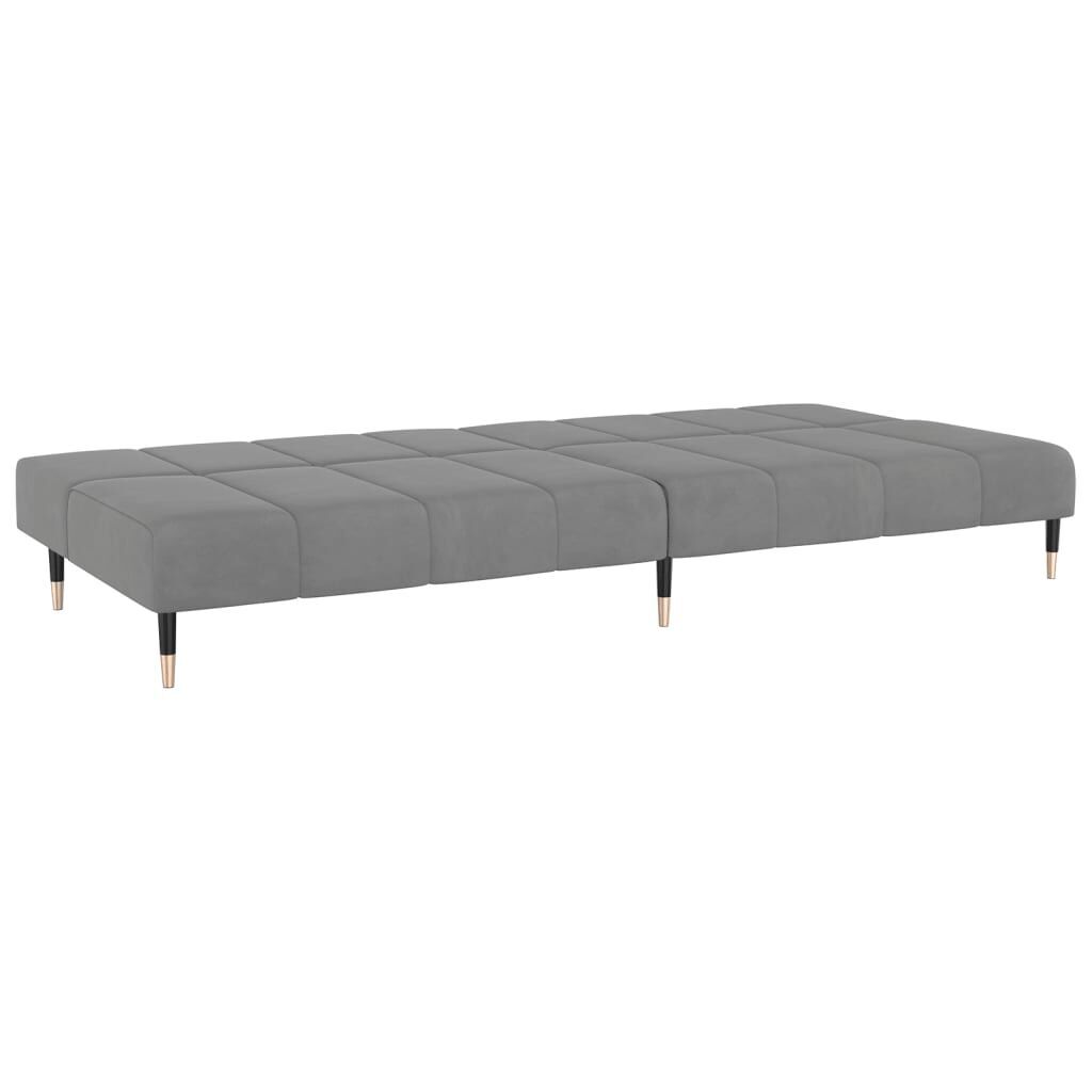 2-Seater Sofa Bed Light Grey Velvet Price
