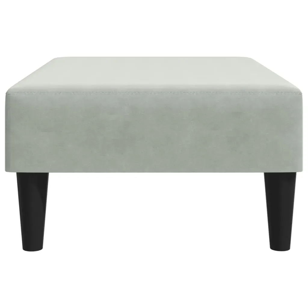 Footstool Light Grey 77x55x31 cm Velvet Price