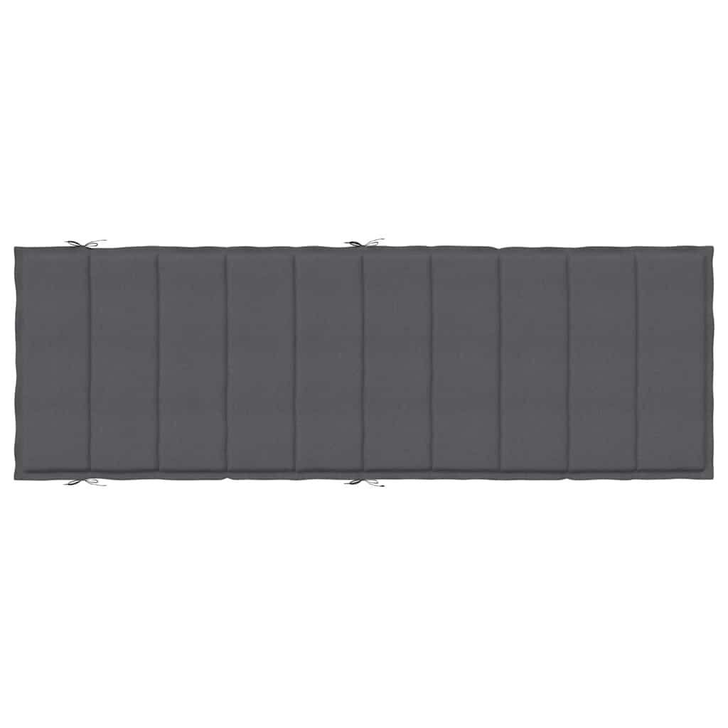 Sun Lounger Cushion Melange Anthracite 186x58x4 cm Fabric Price
