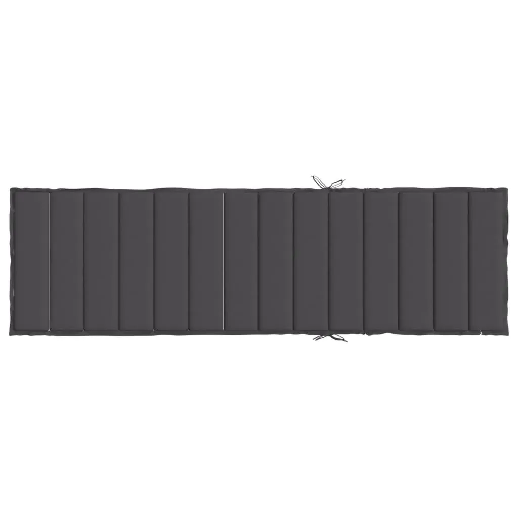 Sun Lounger Cushion Melange Anthracite 200x50x4 cm Fabric Price
