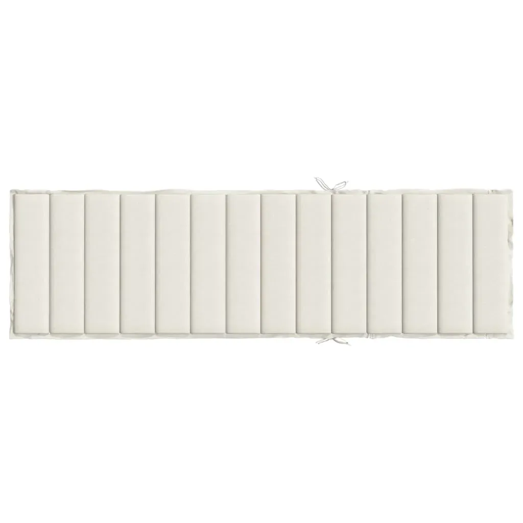 Sun Lounger Cushion Melange Cream 200x50x4 cm Fabric Price