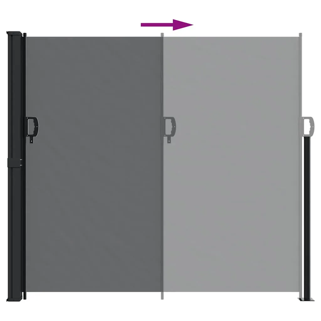 Retractable Side Awning Black 180x600 cm Price