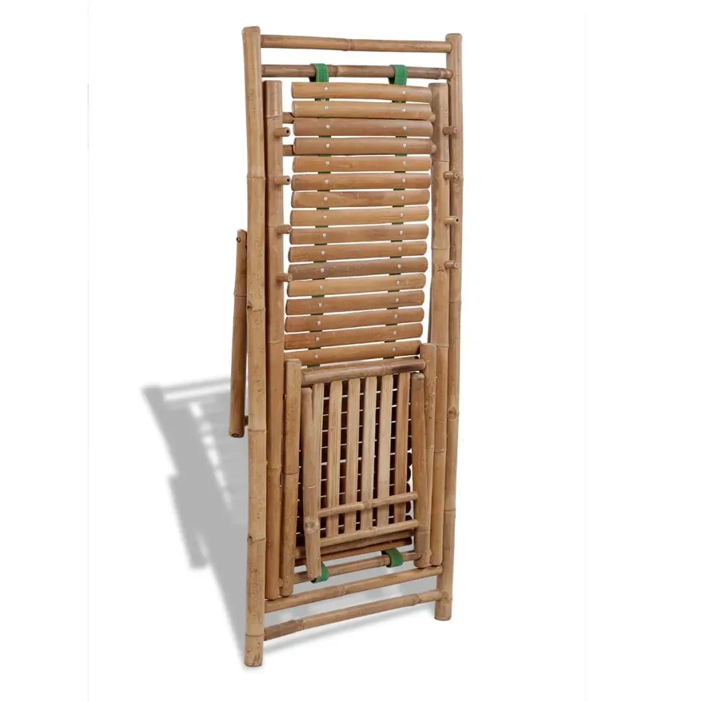Outdoor Deck Chair with Footrest Bamboo Price