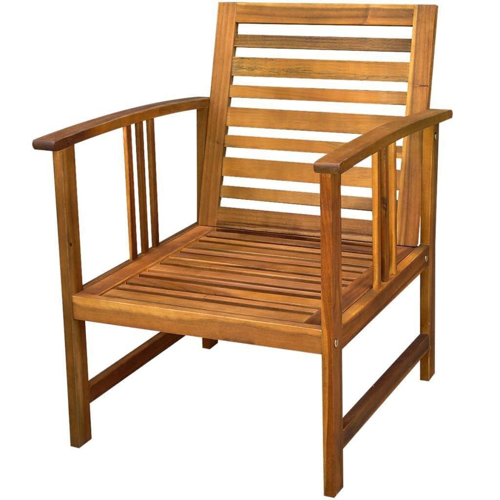 4 Piece Garden Lounge Set with Cushions Solid Acacia Wood Price