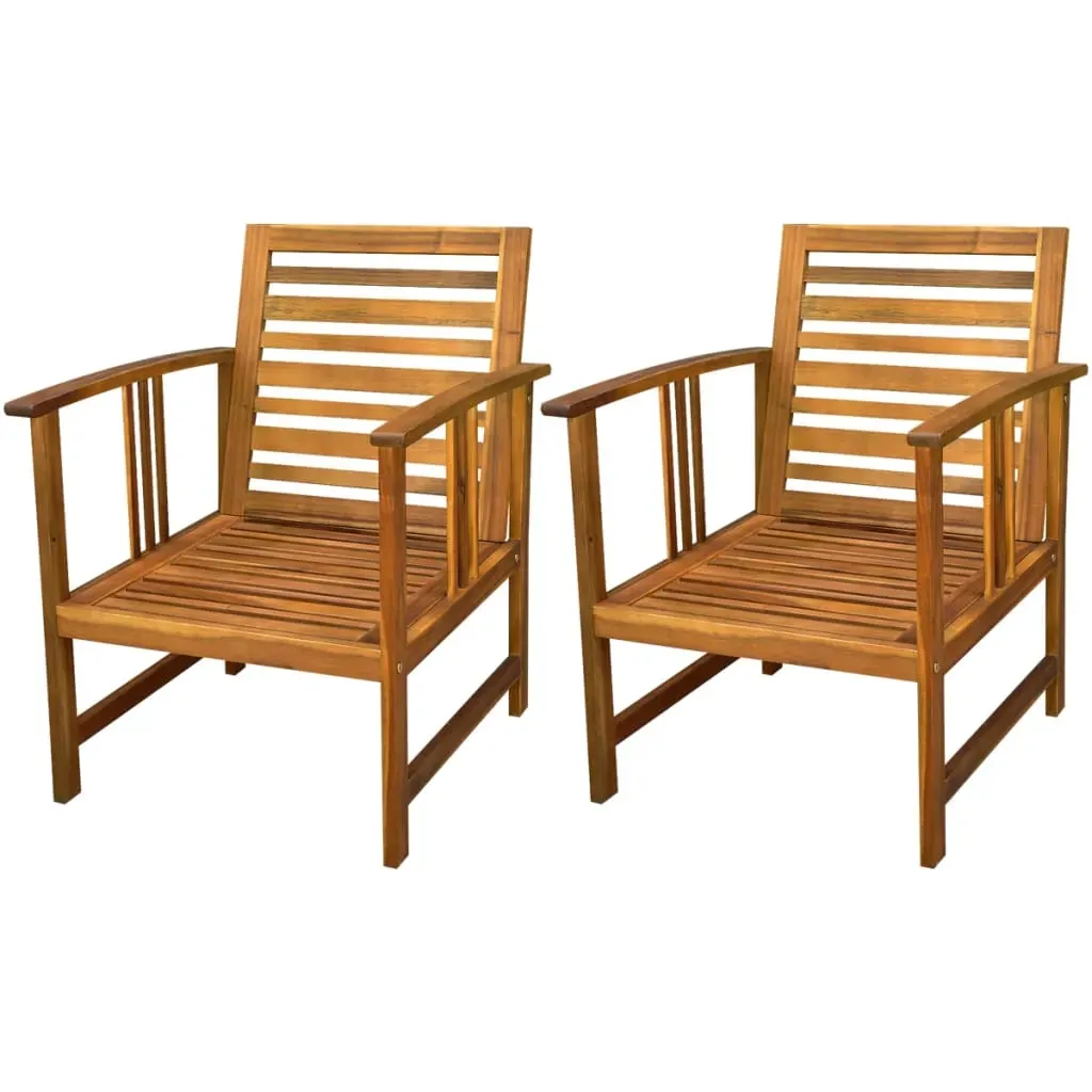 4 Piece Garden Lounge Set with Cushions Solid Acacia Wood Price