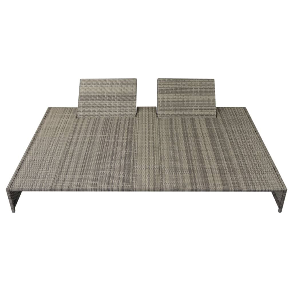 5 Piece Garden Lounge Set with Cushions Poly Rattan Grey Price