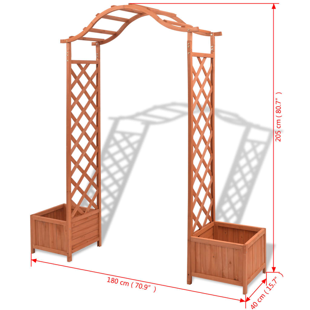 Trellis Rose Arch with Planters 180x40x205 cm Price