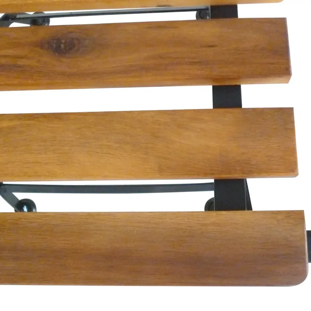 Folding Garden Chairs 2 pcs Steel and Solid Acacia Wood Price