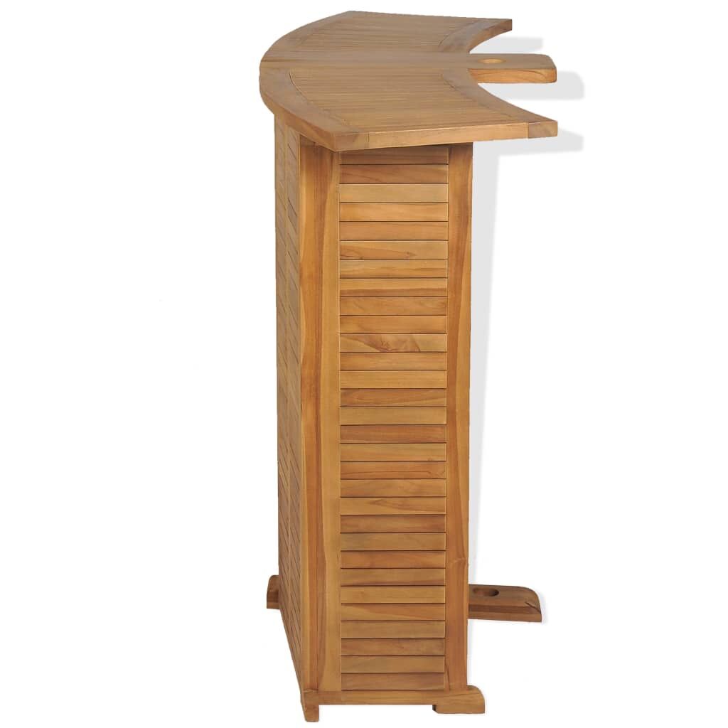 Folding Bar Table 155x53x105 cm Solid Teak Wood Price