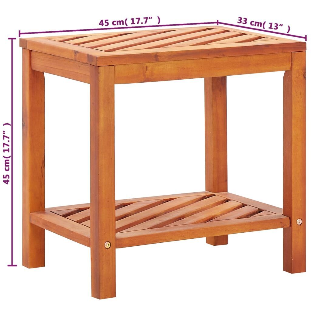 Side Table Solid Acacia Wood 45x33x45 cm Price