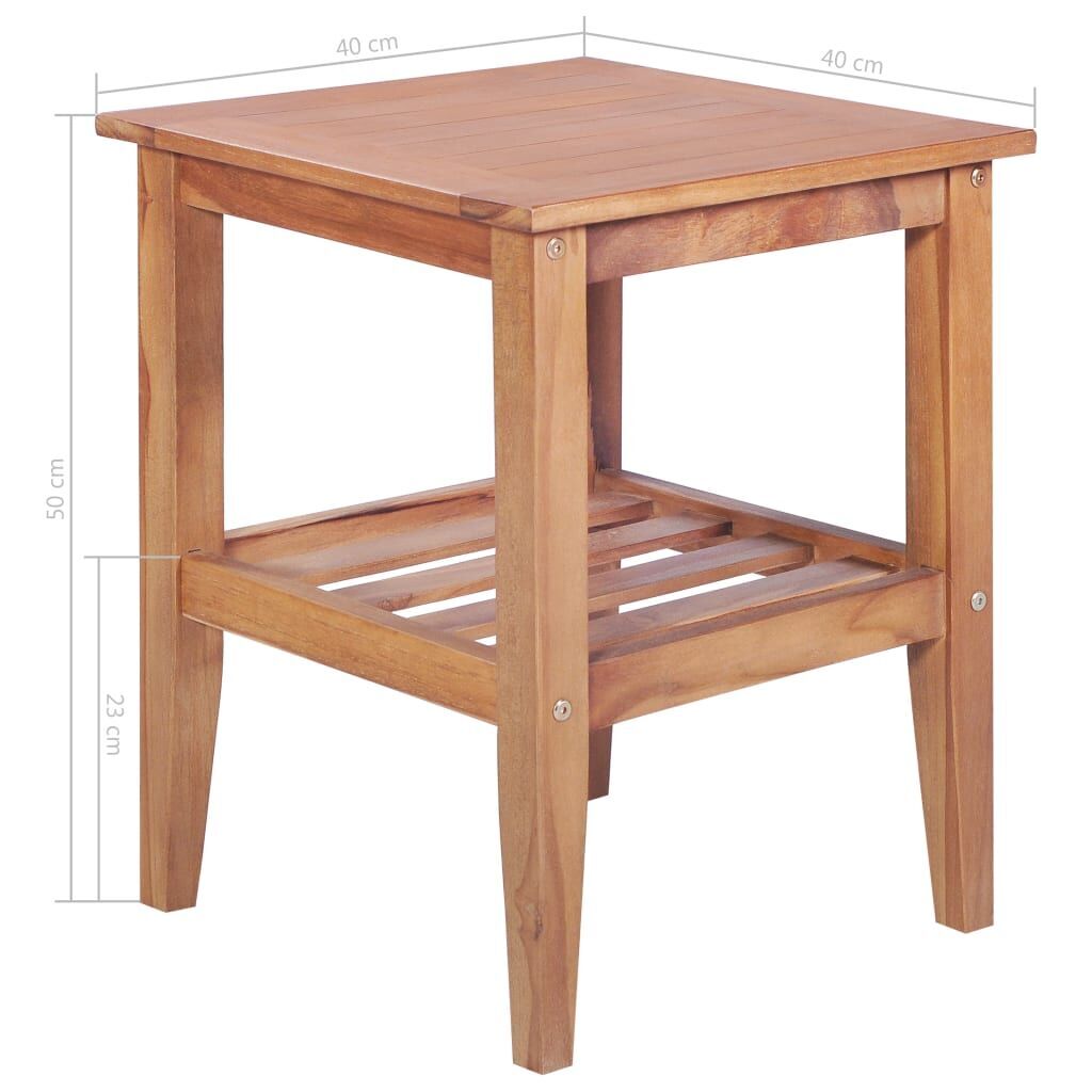 Coffee Table 40x40x50 cm Square Solid Teak Price