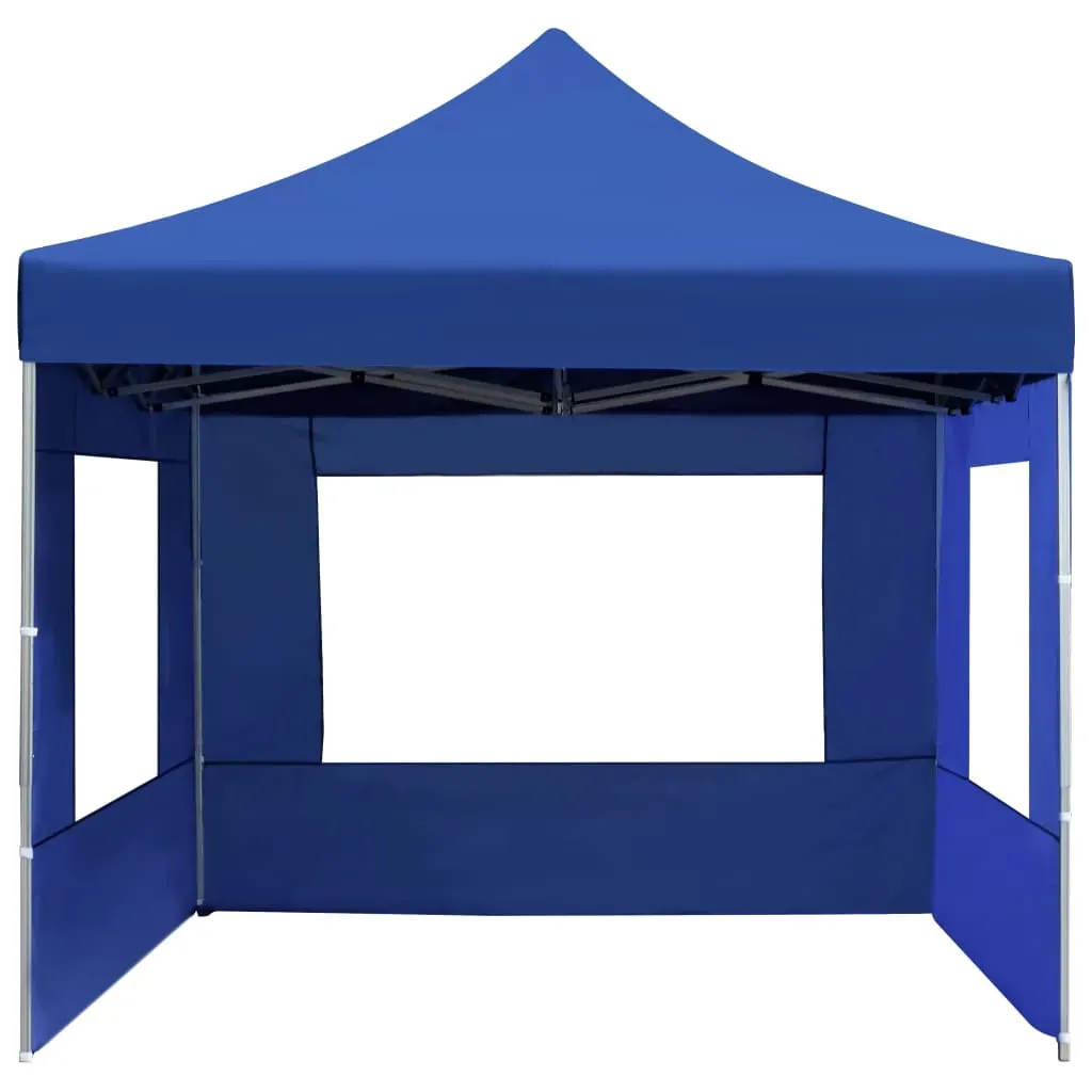 Professional Folding Party Tent with Walls Aluminium 4.5x3 m Blue Price