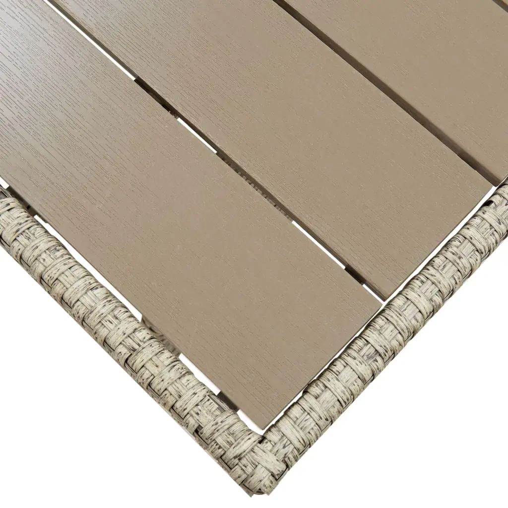 Garden Table Grey 130x70x66 cm Poly Rattan Price