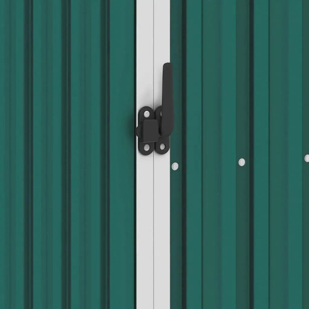 Garden Firewood Shed Green 245x98x159 cm Galvanised Steel Price