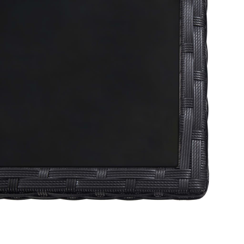 13 Piece Outdoor Dining Set with Cushions Poly Rattan Black Price