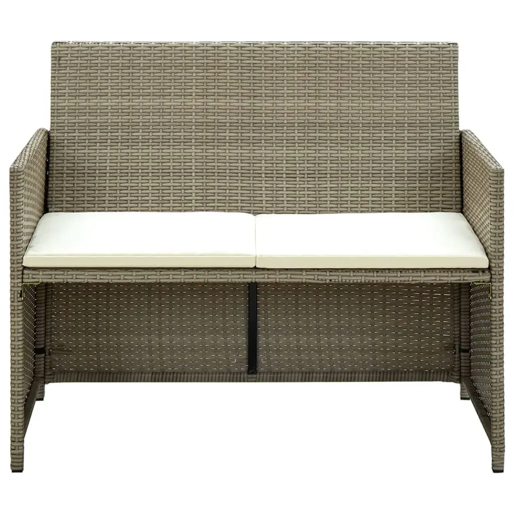 4 Piece Garden Lounge Set with Cushions Beige Poly Rattan Price