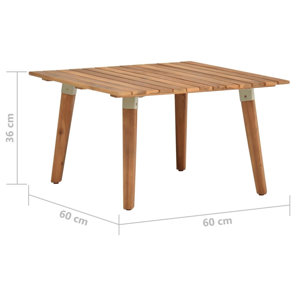 Garden Coffee Table 60x60x36 cm Solid Acacia Wood Price