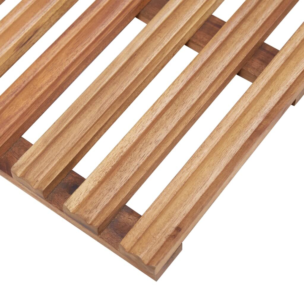 Bath Mats 2 pcs Solid Acacia Wood 56x37 cm Price